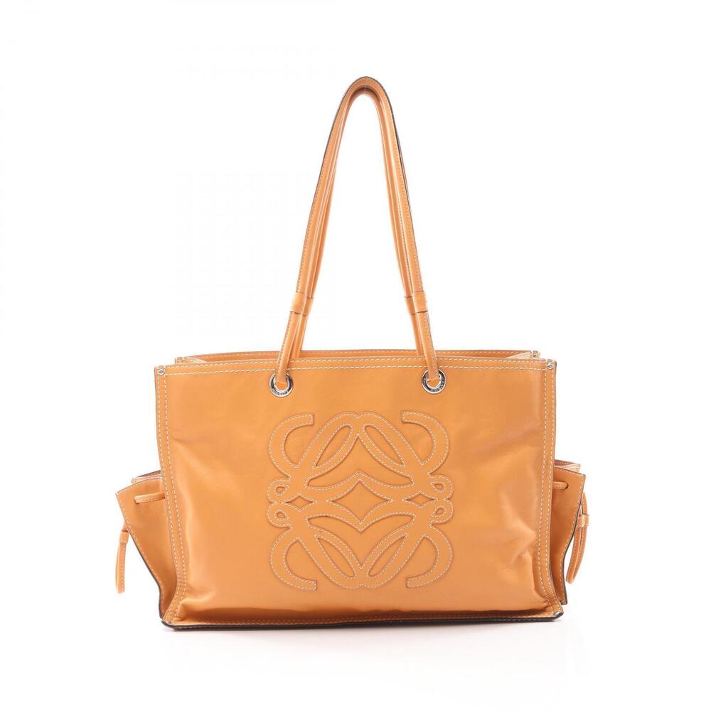 Loewe Anagram Shopper Tote Bag Leather Brown